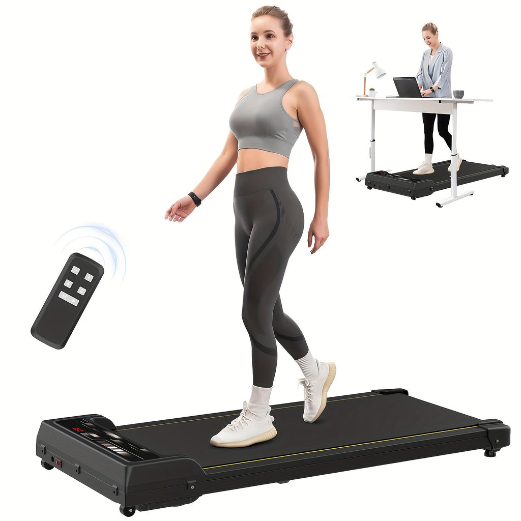 Under Desk Walking Pad - Home Gym Office Fitness Equipment(Black)-0