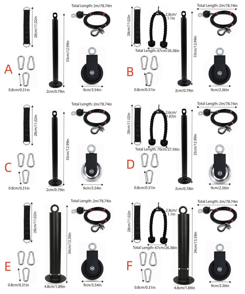 Home Fitness Equipment Pull Down Training Set Tricep Workout Accessories Gym