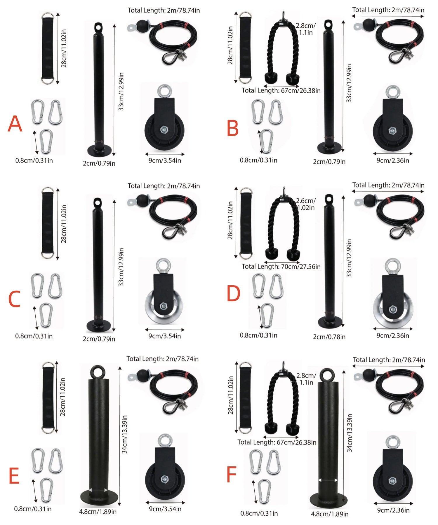 Home Fitness Equipment Pull Down Training Set Tricep Workout Accessories Gym