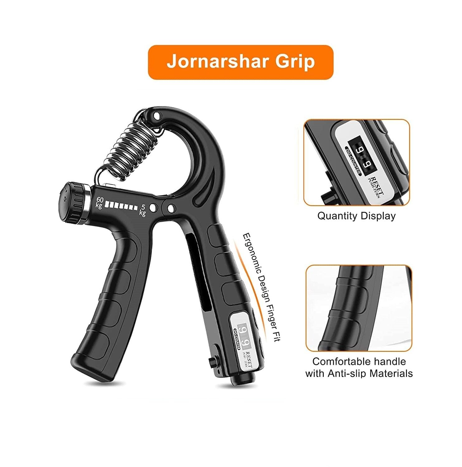 NNEDSZ 2 Pack Adjustable Hand Grip Strengthener for Hand Grip Strength and Wrist Rehabilitation (Resistance 5-60 kg)