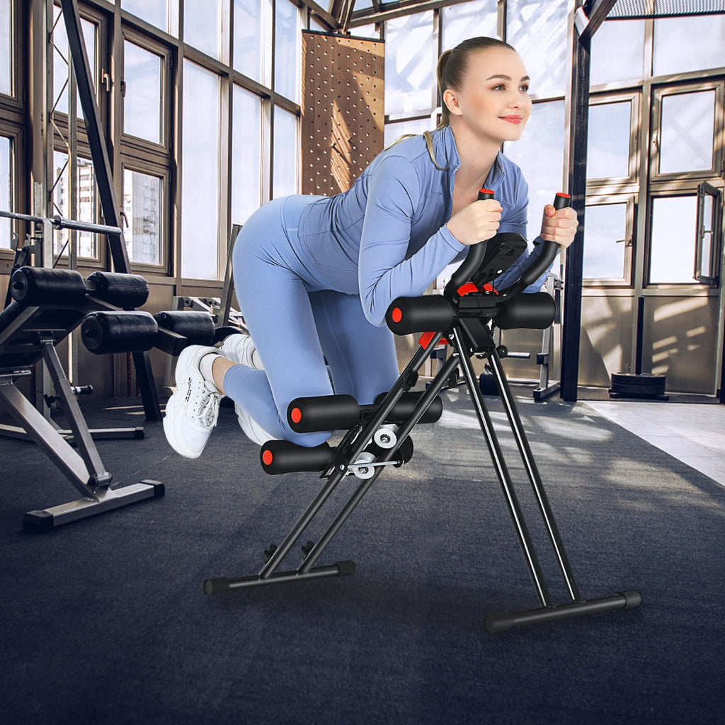 NNECW Foldable AB Workout Machine with 3 Adjustable Levels for Home Gym